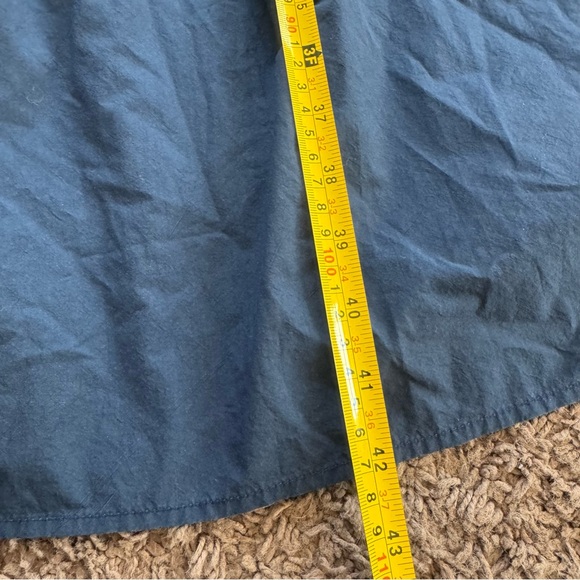 Ciao Lucia Gabriela Navy Smocked Midi Dress Cotton Poplin Sleeveless L $305 - Picture 8 of 10